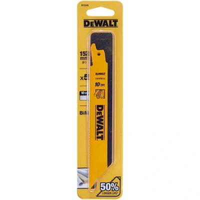 Afbeelding van DeWalt Accessoires Reciprozaagblad BiM,152x2,5mm hout, kunststof en non ferro, bestand tegen spijkers DT2345 QZ