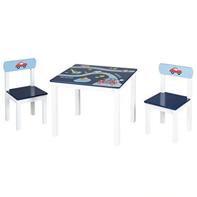 Afbeelding van roba Kinderen Racer Kindermeubelset, Inclusief Tafel en Stoelen, Meerkleurig, 1 Set, 450018D331