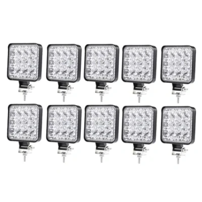Afbeelding van WELLIT Led werklamp, 10 x 48 W, mini extra koplampen, 12 V, 24 offroad schijnwerper, 6000 K, waterdicht IP68, voor tracker, auto, graafmachine