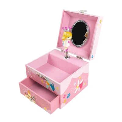 Afbeelding van Trousselier Prinsessen sieradendoos met muziek ideaal cadeau voor meisjes muziekuitnodiging om te dansen kleur roze