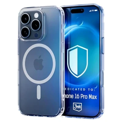 Afbeelding van 3MK MagCase iPhone 16 Pro Max przezroczysty/heldere kompatybilne z MagSafe (Apple Max), Smartphonehoes, Transparant