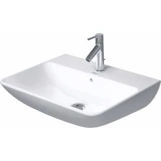 Afbeelding van Duravit starck me wastafel met 1 kraangat overloop 60x46cm wg mat wit 23356032001