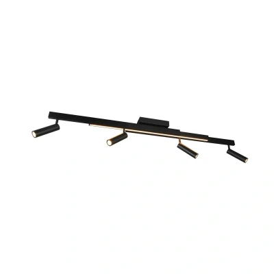 Afbeelding van Trio 4 lichts led spot Zeno zwart 648310532
