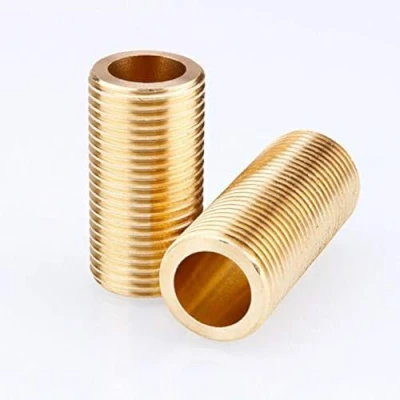 Afbeelding van Draadbuis SENRISE 2 stuks 1/2 inch messing loopnippel lange schroefdraad sanitair fitting voor tankconnectoren (80 mm)