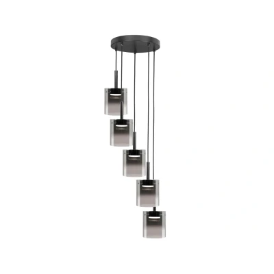 Afbeelding van HighLight Hanglamp Salerno, rond 5 lichts