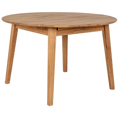 Afbeelding van Metz eetkamertafel met extra plaat uittrekbaar 118x118/158cm eik geolied.