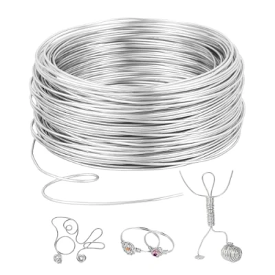 Afbeelding van Romon Knutseldraad, 2 mm x 30 m, aluminium sieradendraad, doe het zelf draad om te knutselen, aluminiumdraad voor knutselen en sieraden maken