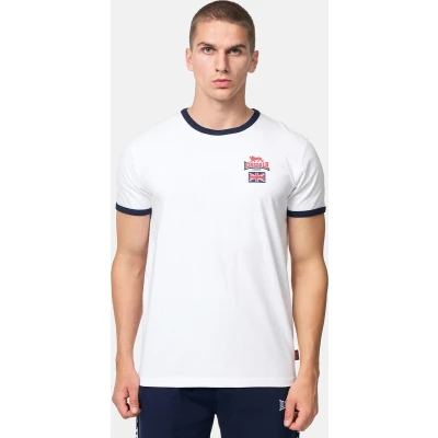 Afbeelding van Lonsdale Normale Passform Cashendun Tshirt print, Heren, Maat: Medium, White navy red