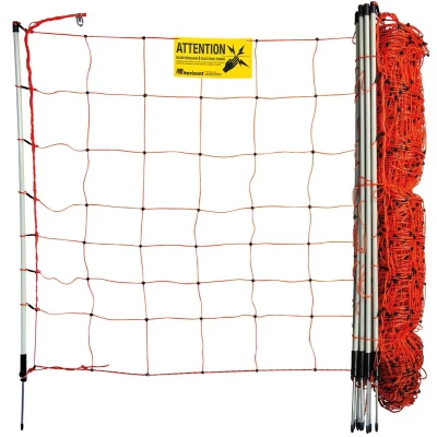 Afbeelding van horizont StrongLine Hondenhek, 50 m lang, 90 cm hoog, 14 glasvezelpalen met enkele punt, elektrificeerbaar, elektrisch hek voor honden, puppy&#039;s, huisdieren, camping