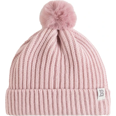 Afbeelding van Baby&#039;s Only Mutsje met pompon Cool Oud Roze 3 8 jaar 100% acryl GOTS