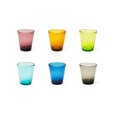 Afbeelding van Excelsa Color Bubble Set met 6 waterglazen, gekleurd glas, inhoud 300 ml.