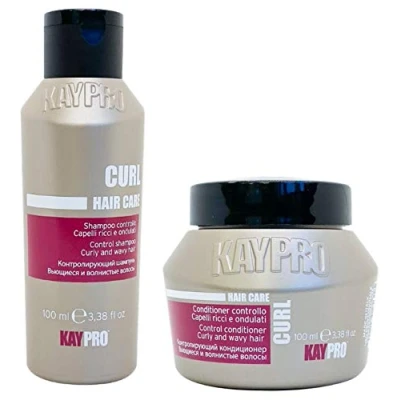 Afbeelding van KayPro Kit Mini Size Curl 100 ml Shampoo en Conditioner voor Krullend Haar Reisverpakking Travel Geschenkset Giftset