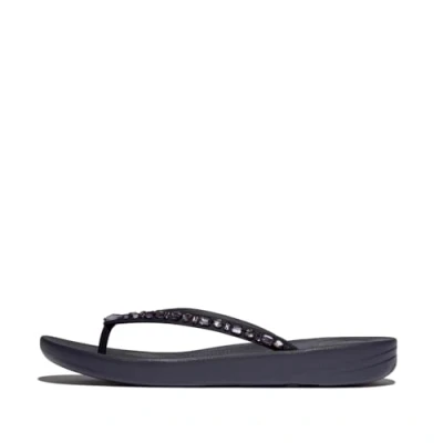 Afbeelding van FitFlop Iqushion Multi Crystal Ergonomic Flip Flops Vrouwen Midnight Navy