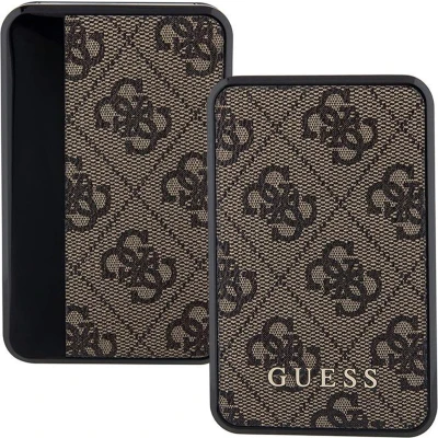 Afbeelding van Guess Powerbank 18W GUPB10DP4GEGW 10000mAh bruin/bruin 4G Leer Metaal Logo