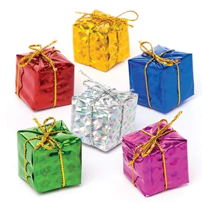Afbeelding van Baker Ross AR828 Mini Present Ornament, voor kinderen kerstversieringen (Pack van 24), gesorteerd
