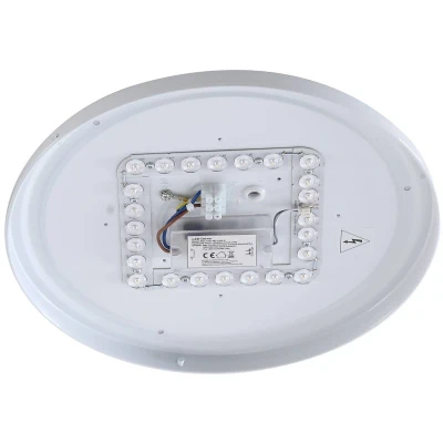 Afbeelding van Lindby LED plafondlamp 1licht PMMA, metaal H: 6.5 cm wit Inclusief lichtbron