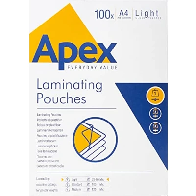 Afbeelding van Lamineerhoezen Fellowes Light 100 Stuks Transparant A4