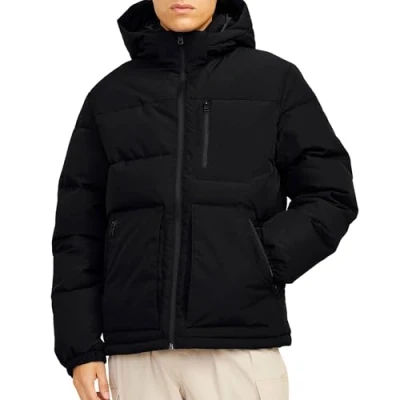 Afbeelding van JACK &amp; JONES Heren Jjeotto Puffer Jacket Sn Pufferjas, zwart, XS
