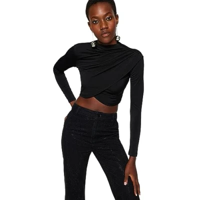 Afbeelding van Trendyol TWOAW24BZ00164 Volwassenen Vrouwen Zwart XL