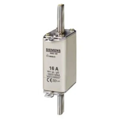 Afbeelding van Siemens 3NA3144 LV HRC Zekeringverbinding, NH1, in: 250 A, gG, AC: 500 V, Un DC: 440 Front Indicator, Niet geïsoleerde Grip nokken, Wit