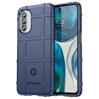 Afbeelding van Motorola Moto G82 Hoesje Siliconen en TPU (zacht) iMoshion Softcase/Backcover Blauw Telefoonhoesje Shockproof/Valbescherming