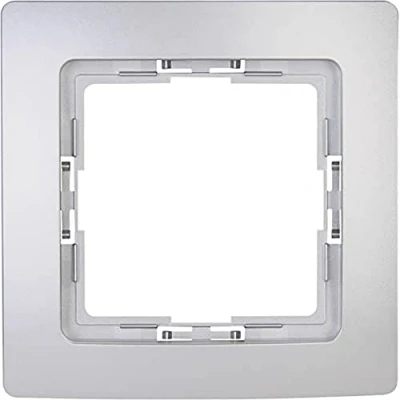 Afbeelding van Kopp Profipack, inhoud: 10 x 1 voudig afdekframe, voor verticale en horizontale installatie, IP20, zilver, 402020015
