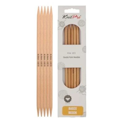 Afbeelding van KnitPro KP35121 20 cm x 6 mm Basix dubbelpuntige naalden, berk