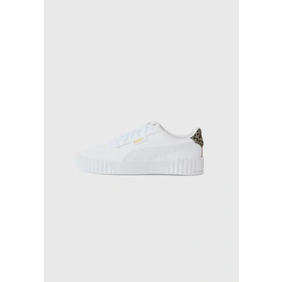Afbeelding van PUMA Vrouwen Carina 3.0 Animal Flair Sneaker, Wit Goud, 3.5 UK, 36 EU