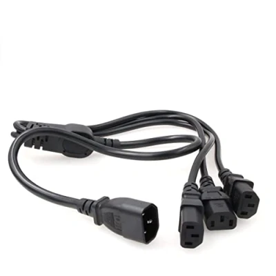 Afbeelding van EONVIC IEC 320 C14 Mannelijk naar 3 x C13 Vrouwelijke Y Splitter Stroomkabel 0,3 m (1M/3ft)