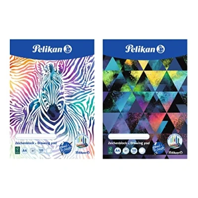 Afbeelding van Pelikan 236782 Tekenblok Din A4 C4/20, 20 vel, motieven geassorteerd FSC