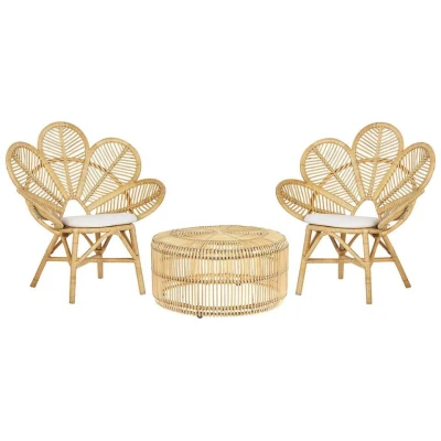 Afbeelding van Beliani Bistroset FLORENTINE / LIMNI Beige rotan