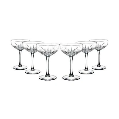 Afbeelding van Pasabahce 440236 &quot;Timeless&quot; champagneschaal in kristaldesign, hoogte ca. 15,7 cm, set van 4 glazen