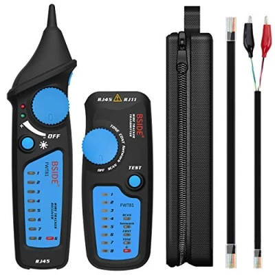 Afbeelding van Bside FWT81 RJ45 RJ11 Tester telefoonlijn LAN TV zoeken kabel doorgang netwerkkabel met zaklamp