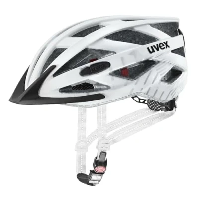 Afbeelding van uvex city i vo lichte stadshelm voor dames en heren incl. led licht individueel passysteem white black matt 52 57 cm
