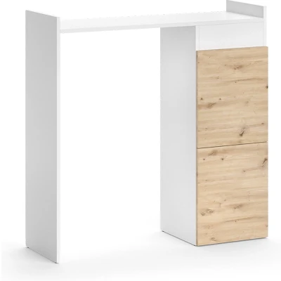 Afbeelding van Vicco Wasmachinekast &quot;Alf&quot;, Wit/Eiken, 99 x 98 cm met 2 laden