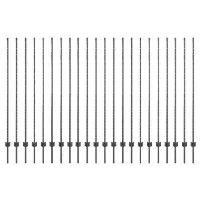 Afbeelding van vidaXL Hekpalen 44 stuks U Channel Grijs 200 cm Staal