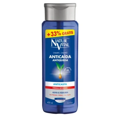 Afbeelding van Naturaleza y Vida Anti haaruitval Shampoo voedt de hoofdhuid en reguleert roos 400 ml