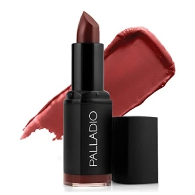 Afbeelding van Palladio Kruidige Matte Lippenstift, Fluweelrood, Romige en Volledige Dekking Langhoudende Refined Chianti