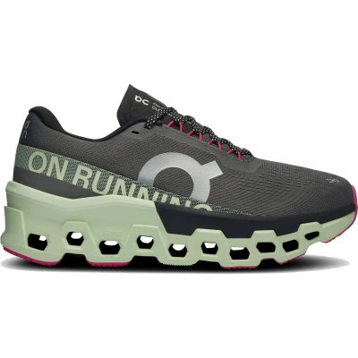 Afbeelding van On Cloudmonster 2 Hardloopschoenen neutraal Asphalt lima, Dames, Maat: 42.5, lima Polyester
