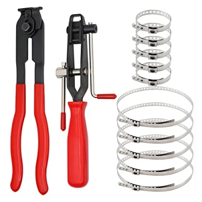Afbeelding van MUALROUS 12 stuks CV Joint Boot Clamp Tang Kit, met Klemmen Kit Auto Banding Tool Automotive Slangas voor de meeste auto&#039;s