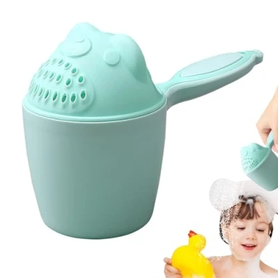 Afbeelding van Teksome Spoelbekers voor kinderen, creatieve waterval spoelbeker baby&#039;s baby haar wasbeker met handvat herbruikbare schattige dierenbeker peuter kinderen wassen