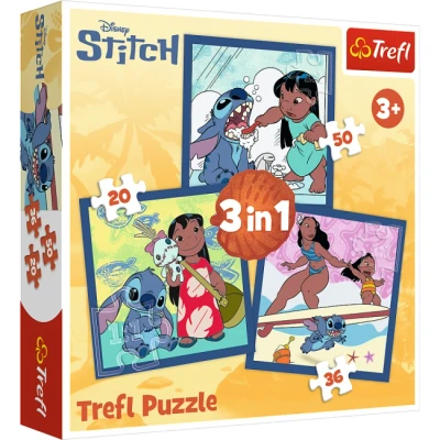 Afbeelding van Trefl 3in1 Time with Stitch / Disney Lilo&amp;Stitch_FSC Mix 70%.