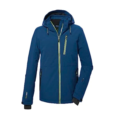 Afbeelding van killtec Heren SKI jack/jack in donslook met afritsbare capuchon en sneeuwvanger KSW 68 MN QLTD JCKT, dark petrol, XL, 39732 000