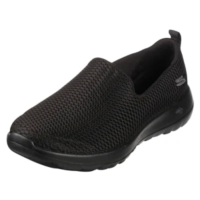 Afbeelding van Skechers Go Walk Joy slip op sneakers voor dames, zwart textiel/trim, 43 EU