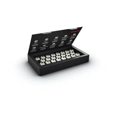 Afbeelding van CHERRY MX BLACK CLEAR TOP SWITCH KIT, Doos met 23 Mechanische Toetsenbordschakelaars, voor DIY, Hot Swap of Gaming Keyboard, Lineaire Schakelaar zonder Klik, Krachtig en Direct