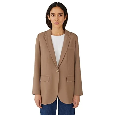 Afbeelding van Object Objsigrid L/S NOOS Blazer, Dames, Maat: 44, Fossil