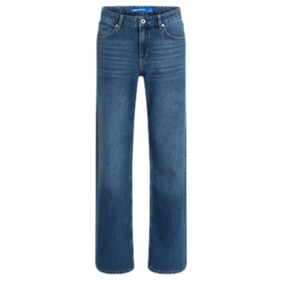 Afbeelding van Karl Lagerfeld Jeans Relaxed fit jeans, Dames, Maat: 30x32, Washed dark blue