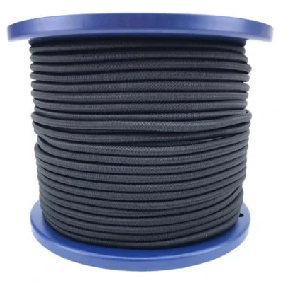 Afbeelding van 3mm Elastisch Touw Zwart 100 meter op rol