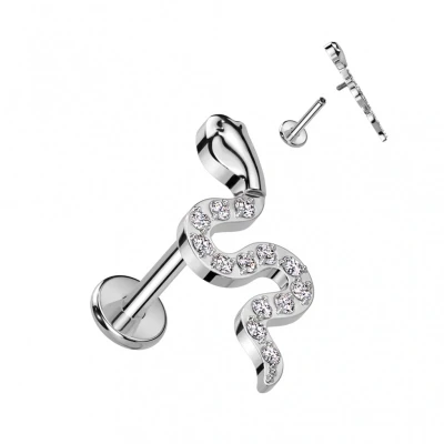 Afbeelding van Piercing gemmed snake 1.2x8