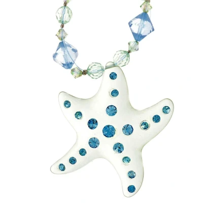 Afbeelding van Behave Blauwe ketting met kralen en grote ster hanger